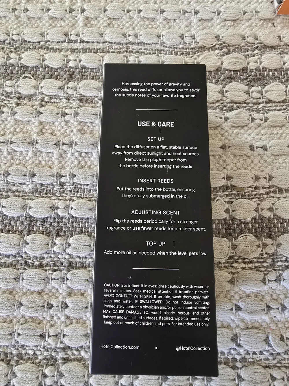 Hotel Collection Mystify Reed Diffuser Box - Black & White